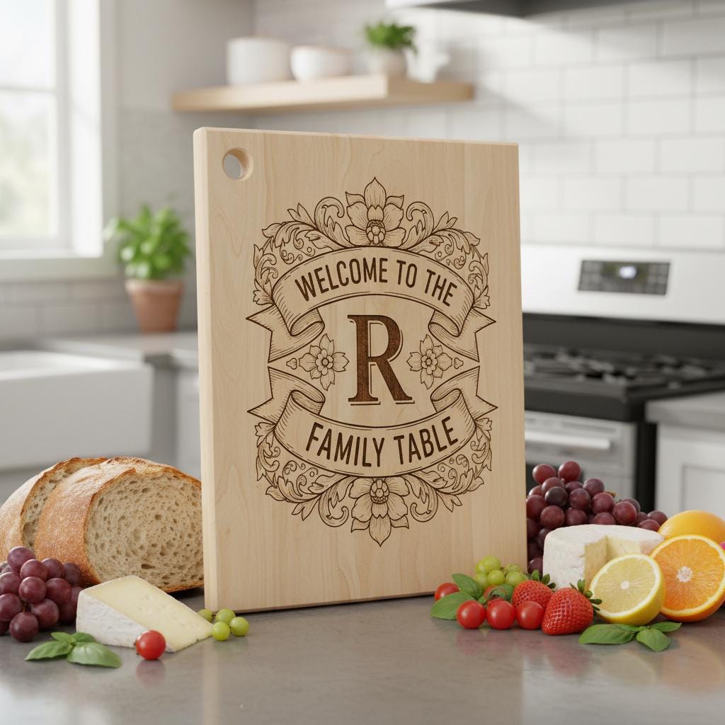Bundle di File per Incisioni per Taglieri, Tagliere Salumi Nome Famiglia, Citazioni Cucina Vintage - immagine 11