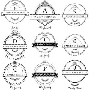 Family Crest Monogram Engraving File for Personalized Charcuterie Boards and Gifts