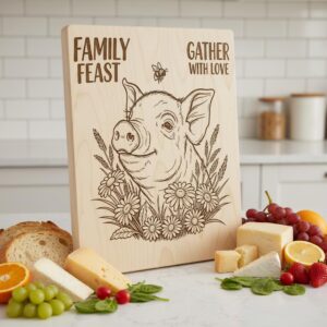 Farmhouse Animal Charcuterie Bundle, 20 Whimsical Engraving Files for Fall Gatherings