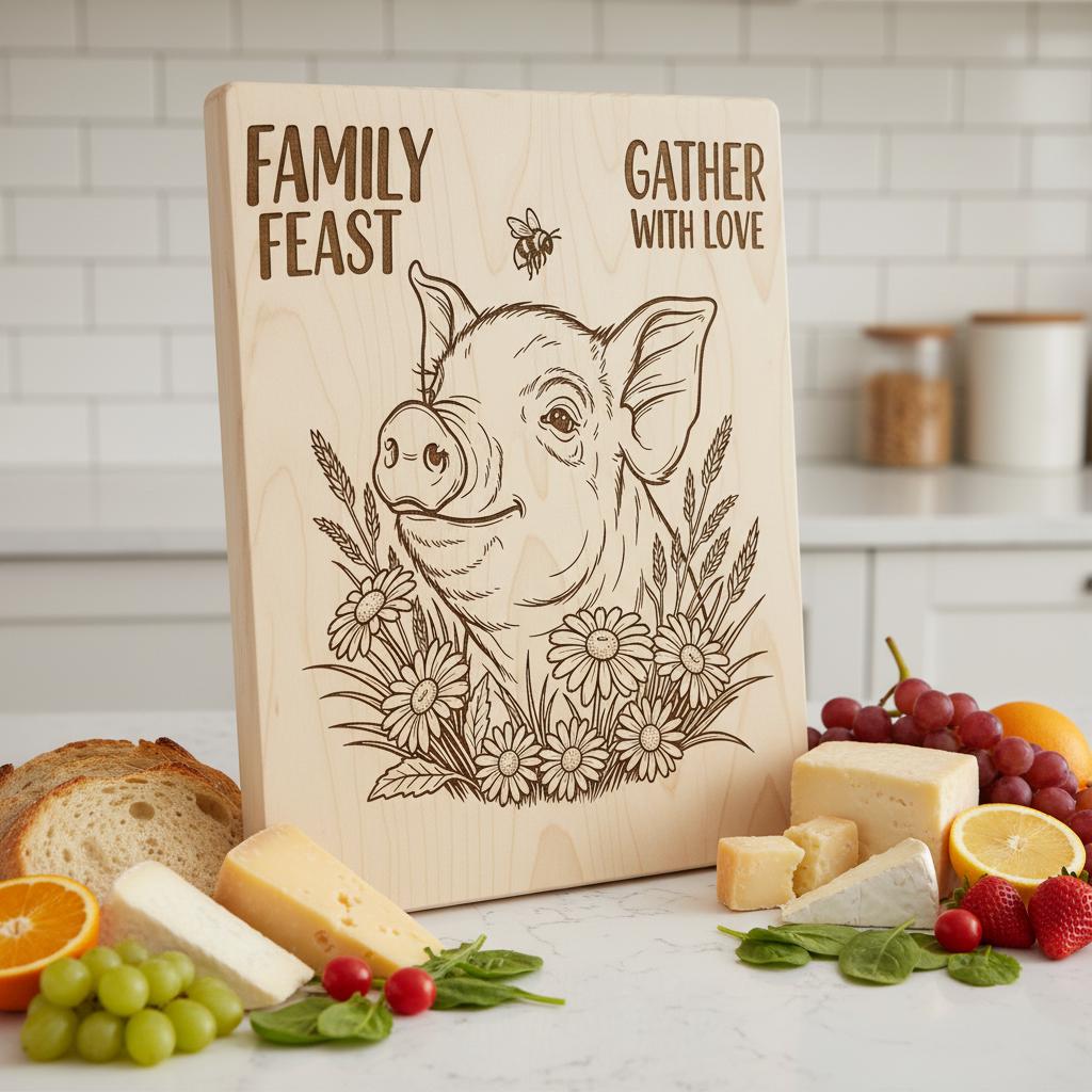 Farmhouse Animal Charcuterie Bundle, 20 Whimsical Engraving Files for Fall Gatherings