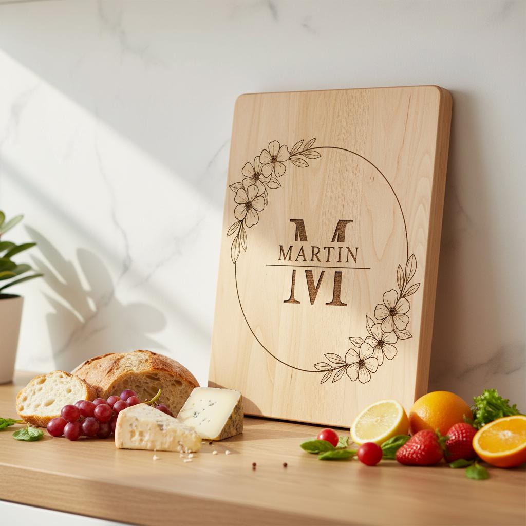 Florale Monogramm Gravurdatei, 52 Alphabet Designs für Charcuterie Board Geschenke – Bild 6