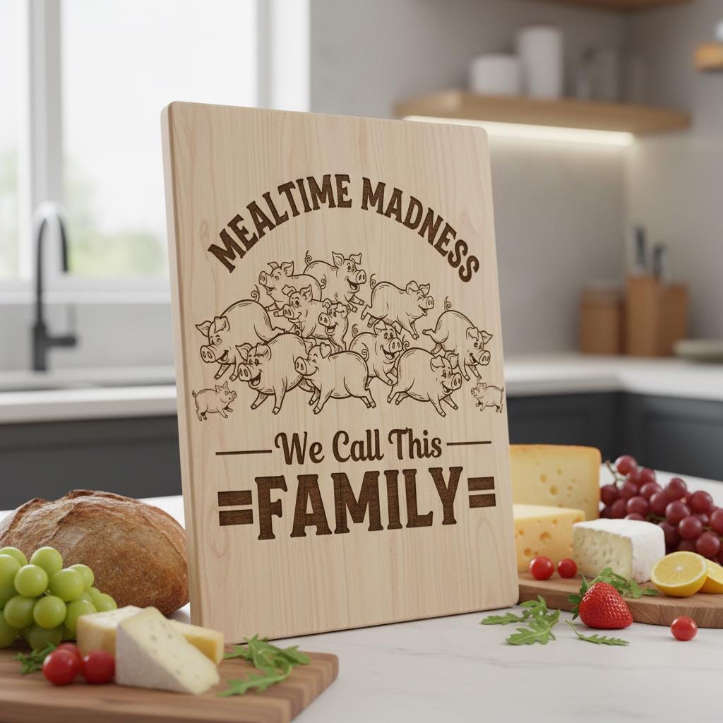 Funny Animal Bundle, Charcuterie Board Laser Engraving Files, Whimsical Kitchen Decor