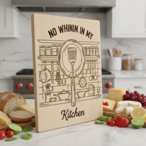 Funny Vintage Kitchen Laser Engraving File, Charcuterie Board Design Bundle