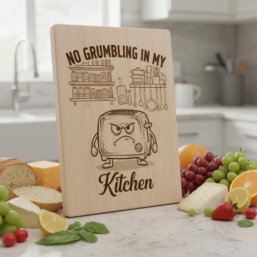 Funny Vintage Kitchen Laser Engraving File, Charcuterie Board Design Bundle