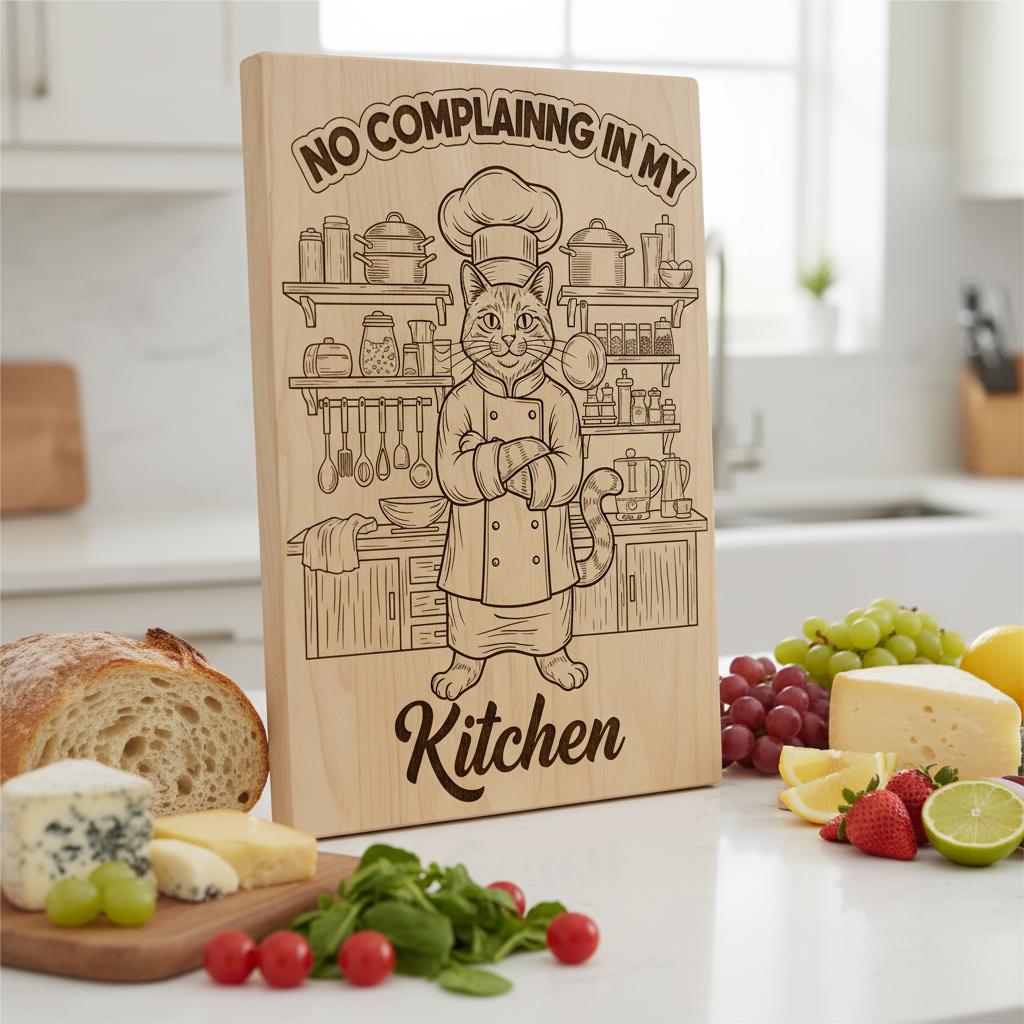 Funny Vintage Kitchen Laser Engraving File, Charcuterie Board Design Bundle