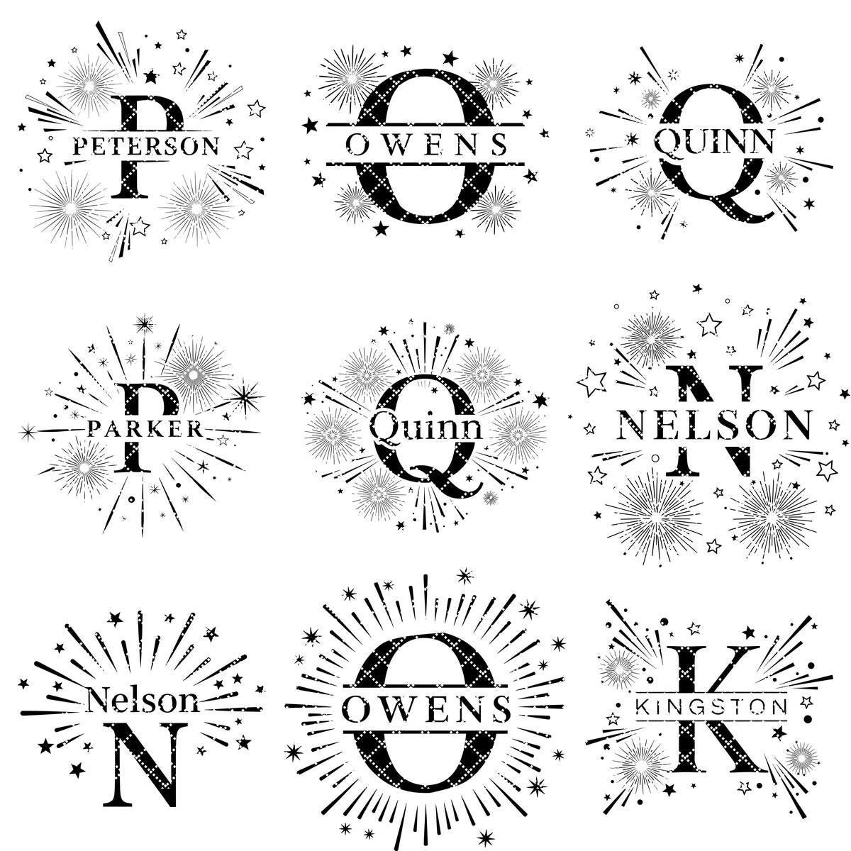 Laser Engraving Alphabet Designs for Personalized Charcuterie Boards Family Names