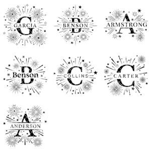 Laser Engraving Alphabet Designs for Personalized Charcuterie Boards Family Names