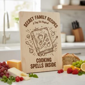Magical Cookbook Engraving File, Vintage Charcuterie Board Designs Bundle, Whimsical Recipe