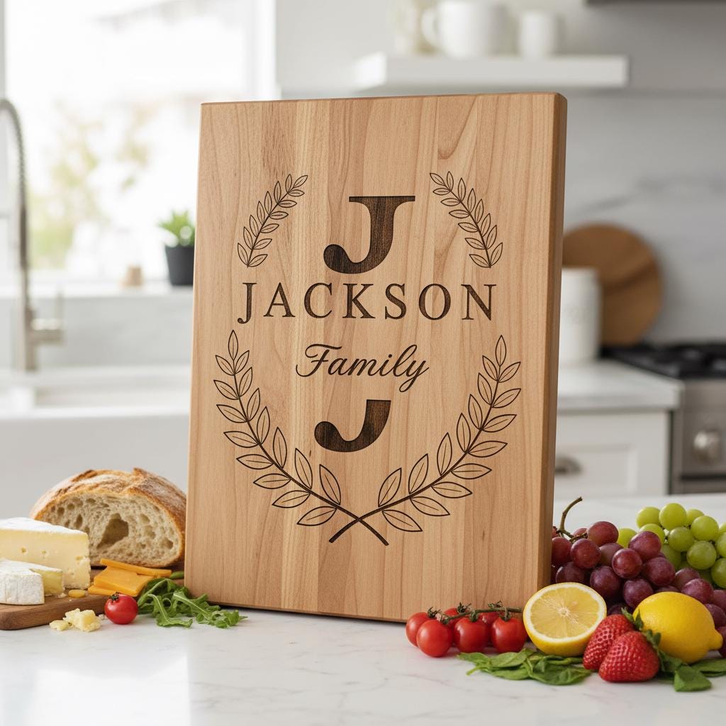 Diseños de Alfabeto Monograma para Grabado Láser, 52 Ideas de Regalo para Tablas de Charcutería - Imagen 5