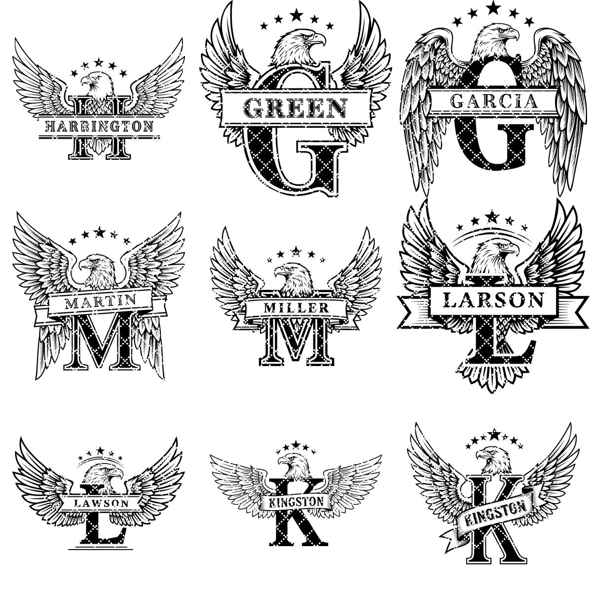 Monogramm Alphabet Laser Gravur Designs, Servierbrett, Familiennamen Dateien – Bild 13