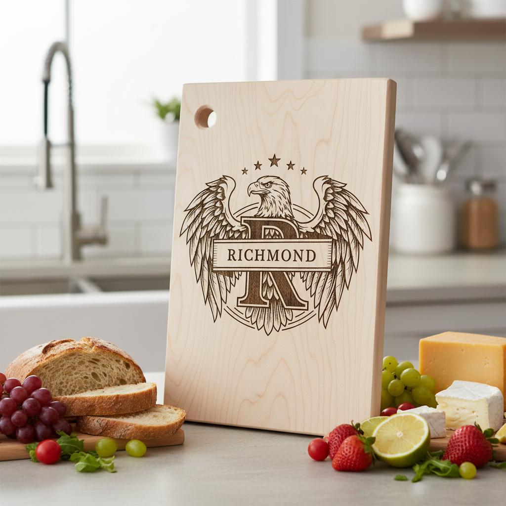 Monogramm Alphabet Laser Gravur Designs, Servierbrett, Familiennamen Dateien – Bild 7