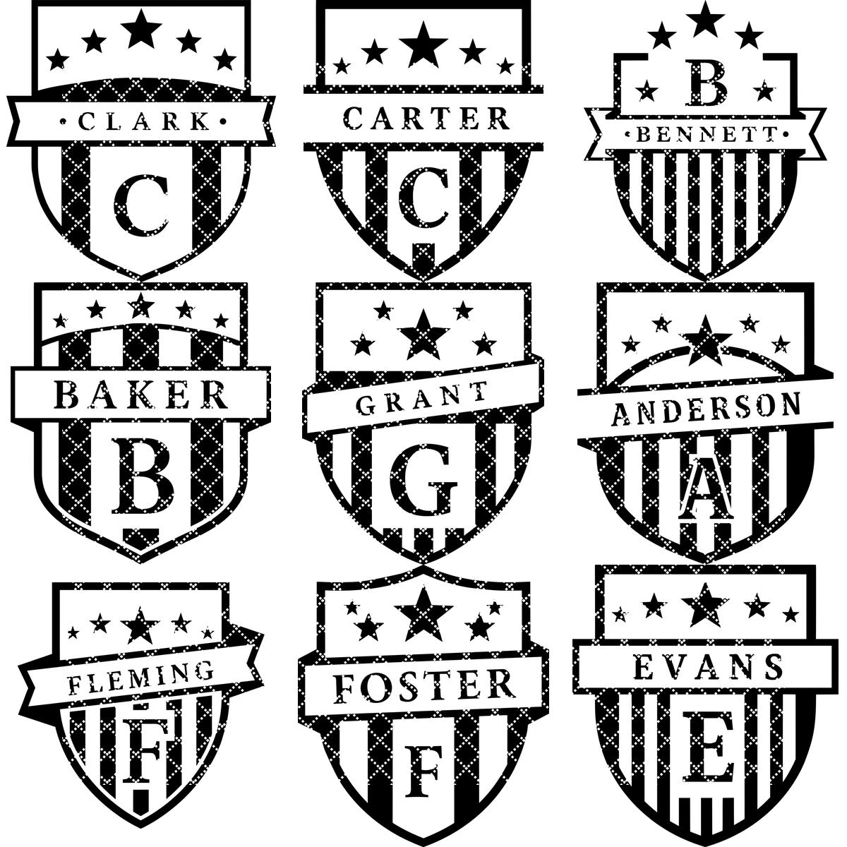 Ensemble de fichiers de gravure laser Alphabet Monogramme, 52 motifs pour planches de charcuterie, cadeaux personnalisés – Image 10