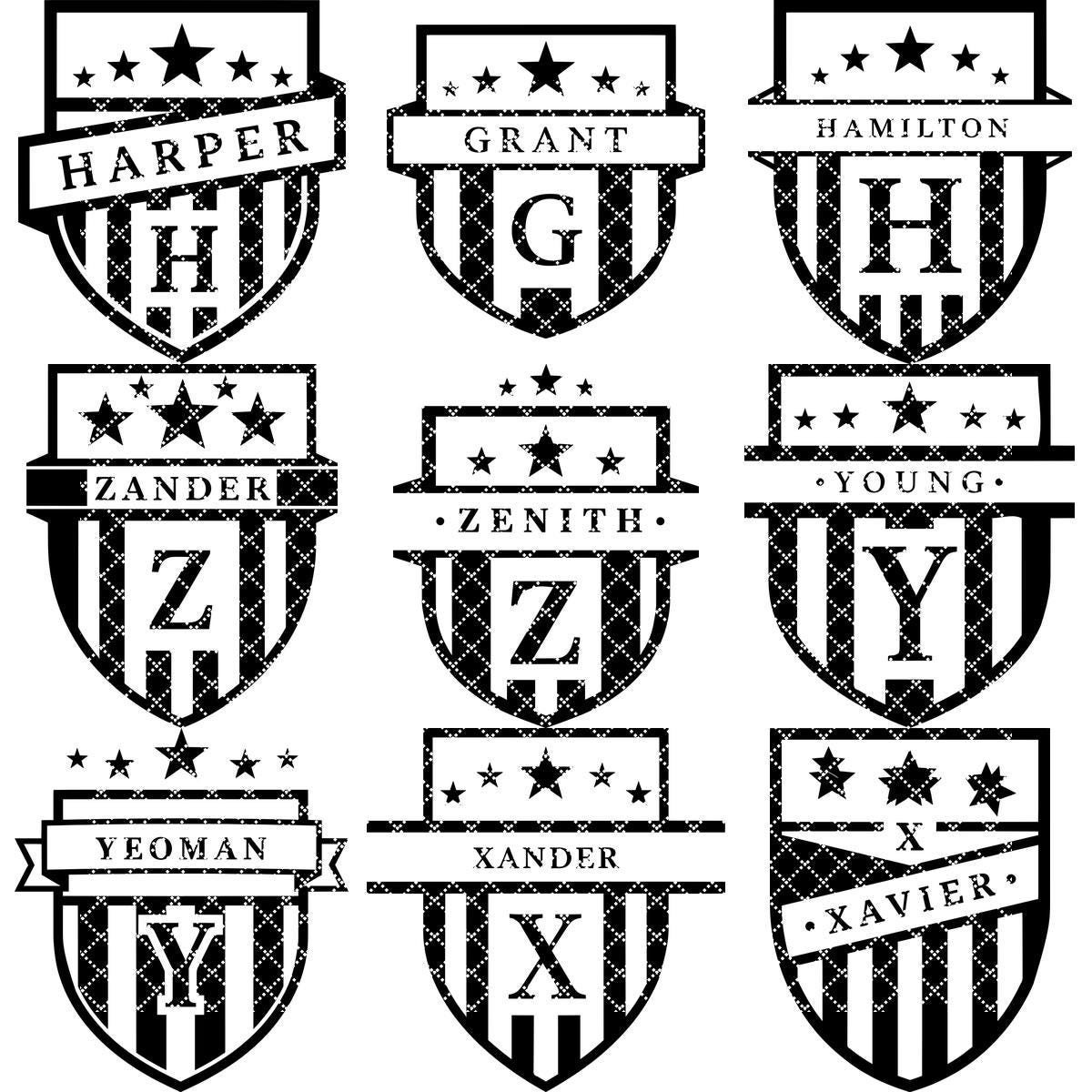 Ensemble de fichiers de gravure laser Alphabet Monogramme, 52 motifs pour planches de charcuterie, cadeaux personnalisés – Image 12