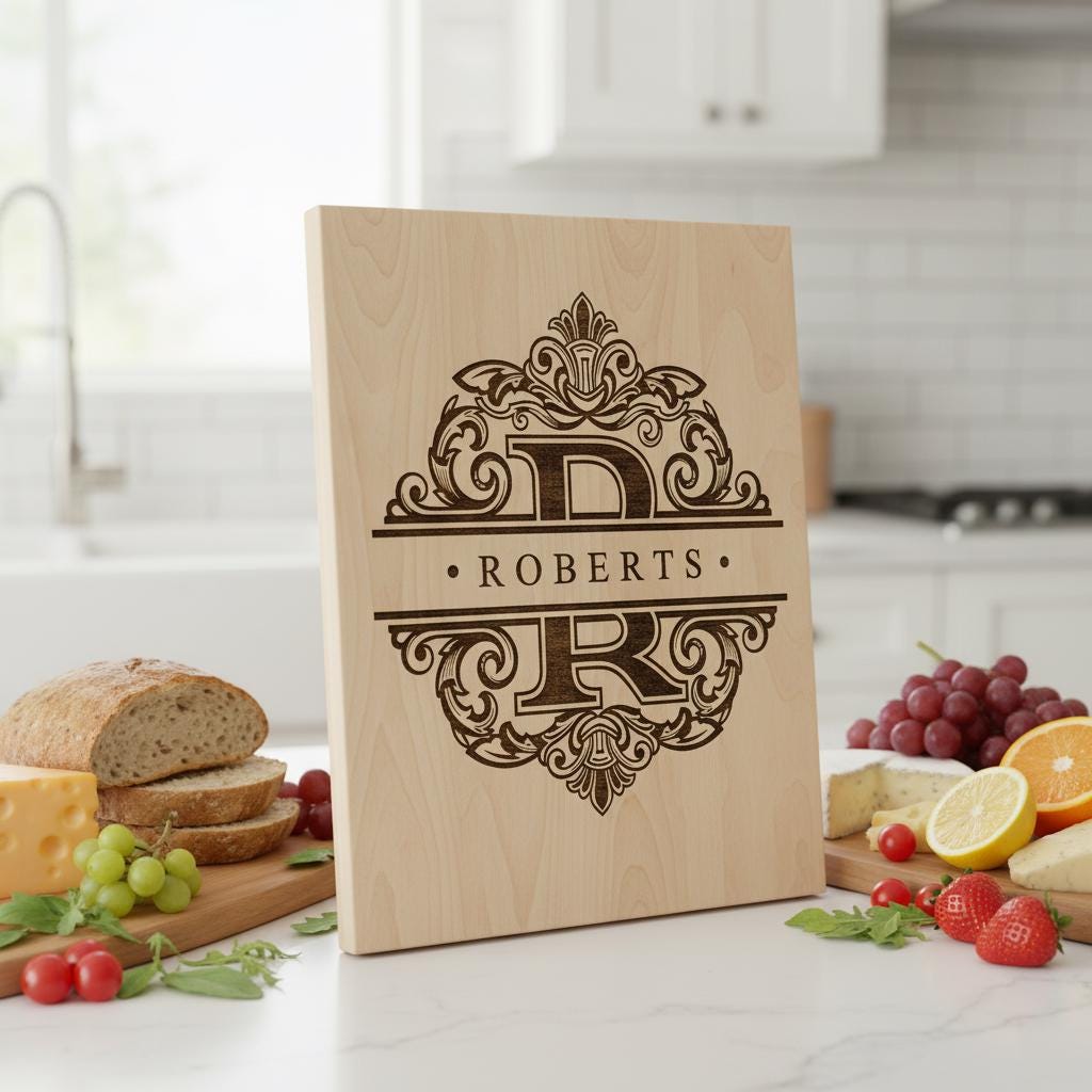 Monogramm-Alphabet Laser Gravurdateien, 54 ornamentale Designs für Wurstplatten – Bild 7