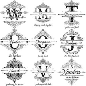 Monogram Bundle 52 Vintage Charcuterie Engraving Files for Family Name Signs