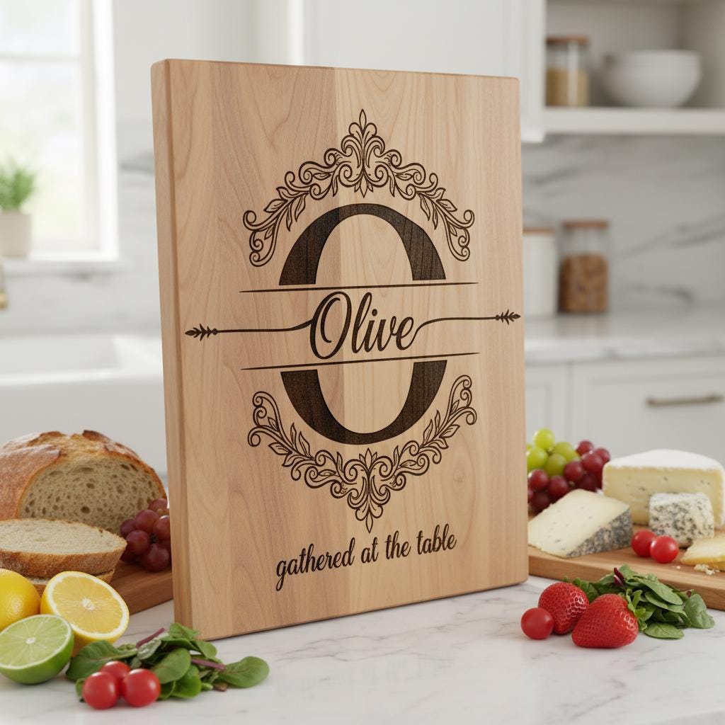 Monogram Bundle 52 Vintage Charcuterie Engraving Files for Family Name Signs