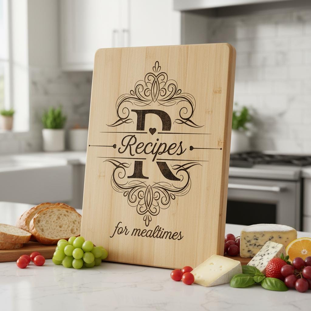 Monogram Bundle 52 Vintage Charcuterie Engraving Files for Family Name Signs