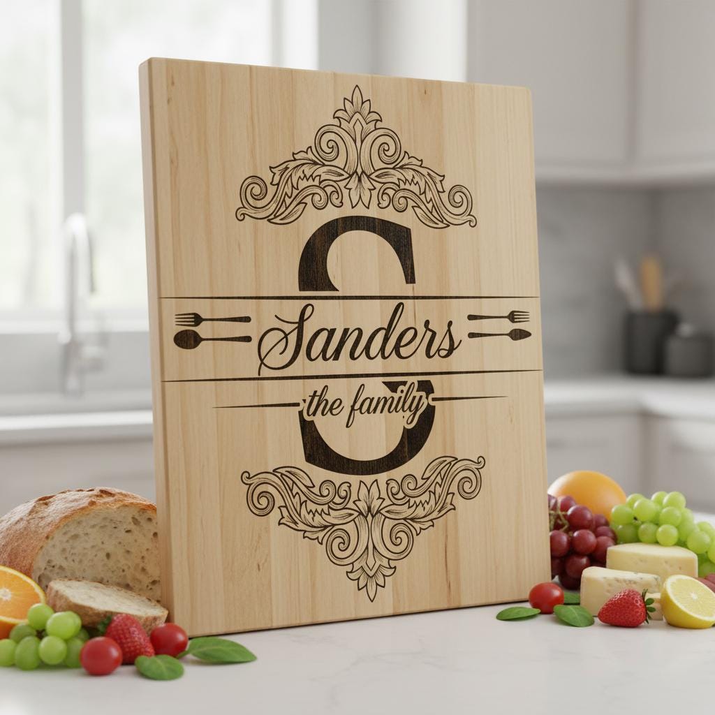 Monogram Bundle 52 Vintage Charcuterie Engraving Files for Family Name Signs