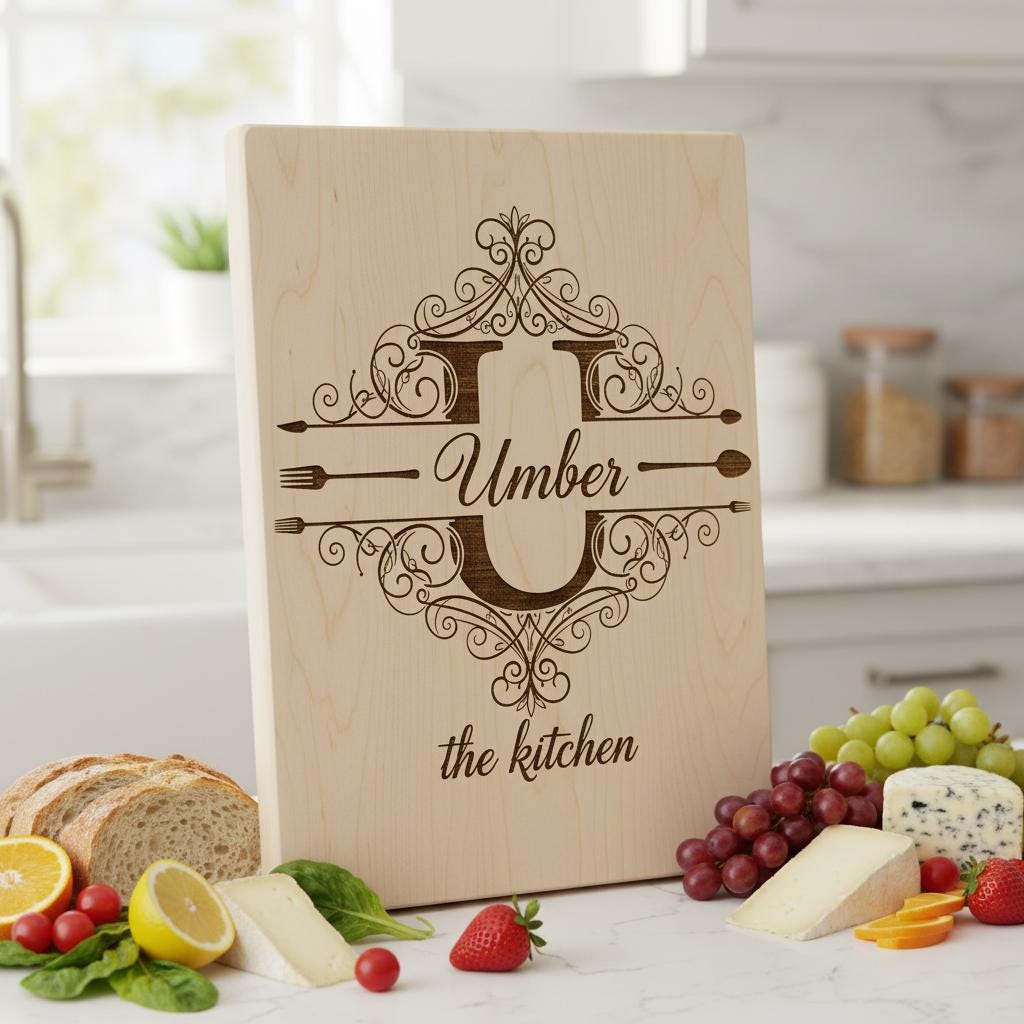 Monogram Bundle 52 Vintage Charcuterie Engraving Files for Family Name Signs