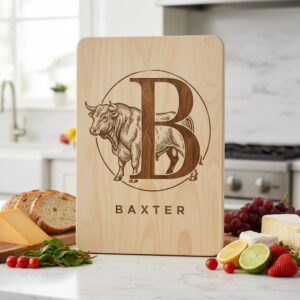 Monogram Bundle for Charcuterie Boards, Vintage Animal Letters, Engraving Gift