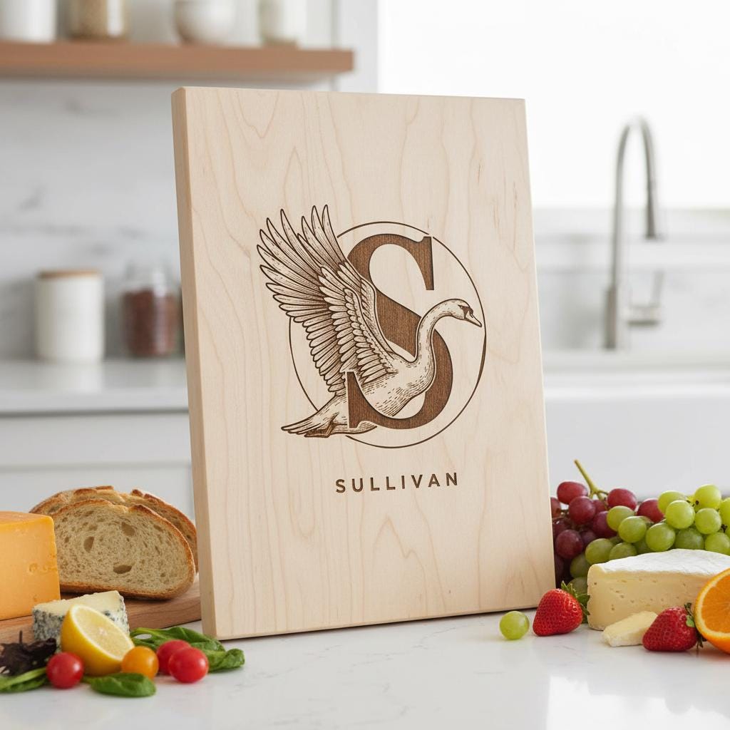 Monogram Bundle for Charcuterie Boards, Vintage Animal Letters, Engraving Gift