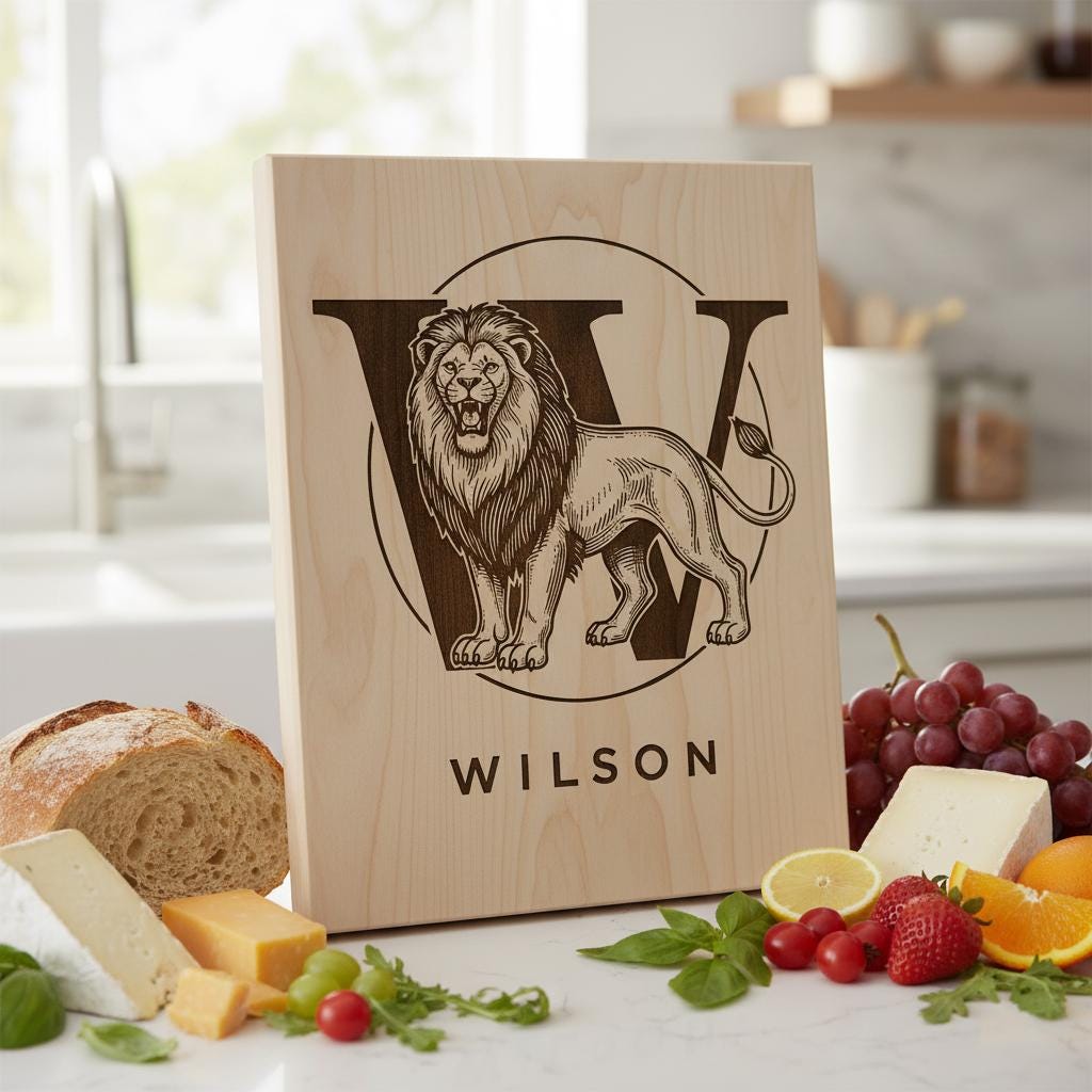Monogram Bundle for Charcuterie Boards, Vintage Animal Letters, Engraving Gift