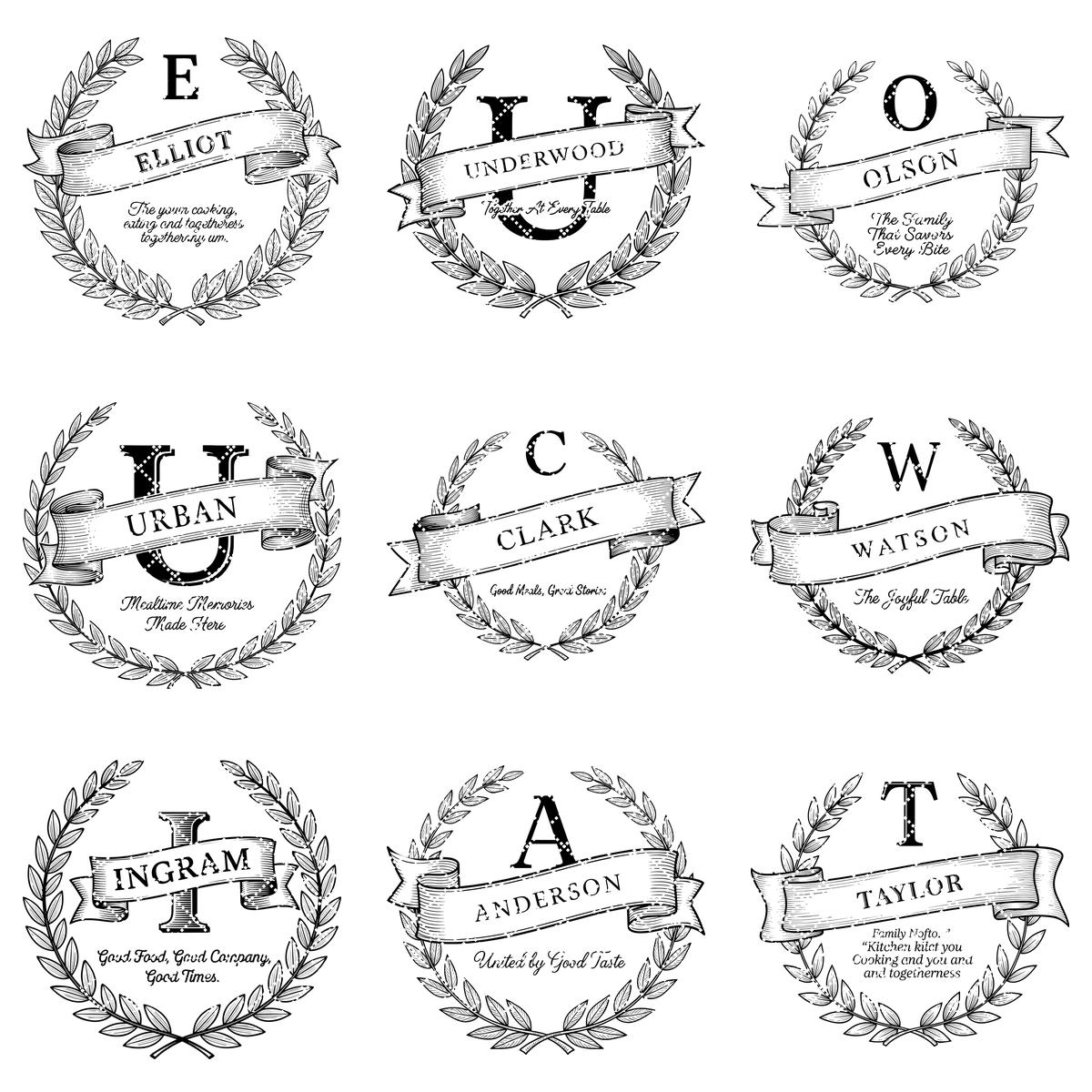 Monogram Charcuterie Board Bundle with 54 Engraving Designs for Personalized Gifts