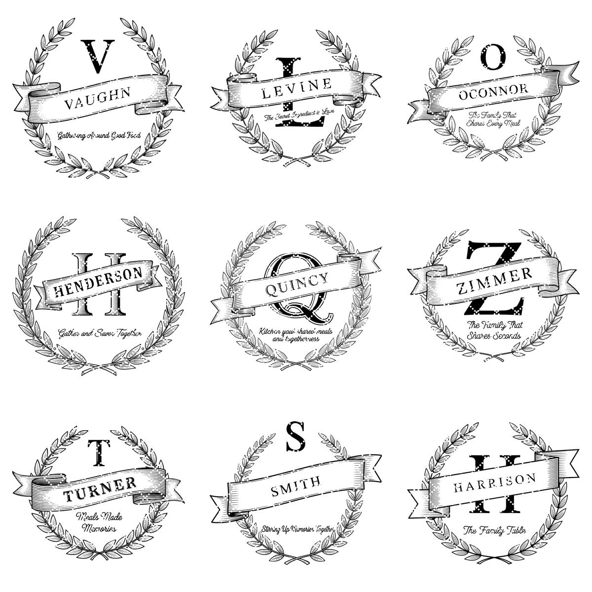 Monogram Charcuterie Board Bundle with 54 Engraving Designs for Personalized Gifts