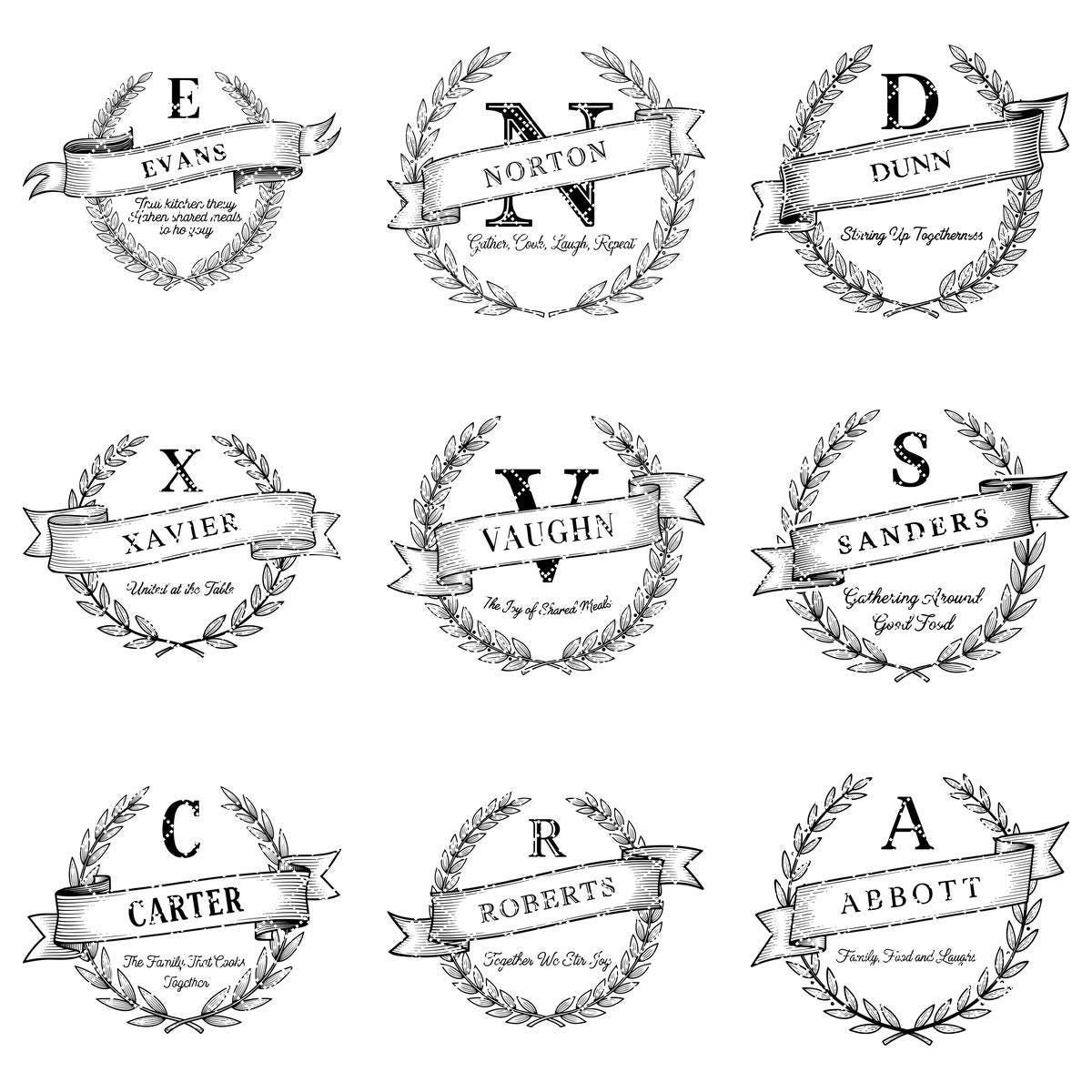Monogram Charcuterie Board Bundle with 54 Engraving Designs for Personalized Gifts