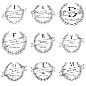 Monogram Charcuterie Board Bundle with 54 Engraving Designs for Personalized Gifts