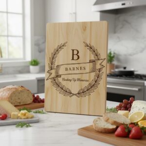 Monogram Charcuterie Board Bundle with 54 Engraving Designs for Personalized Gifts