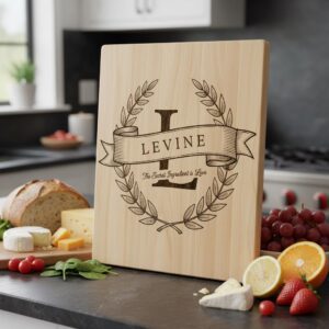 Monogram Charcuterie Board Bundle with 54 Engraving Designs for Personalized Gifts