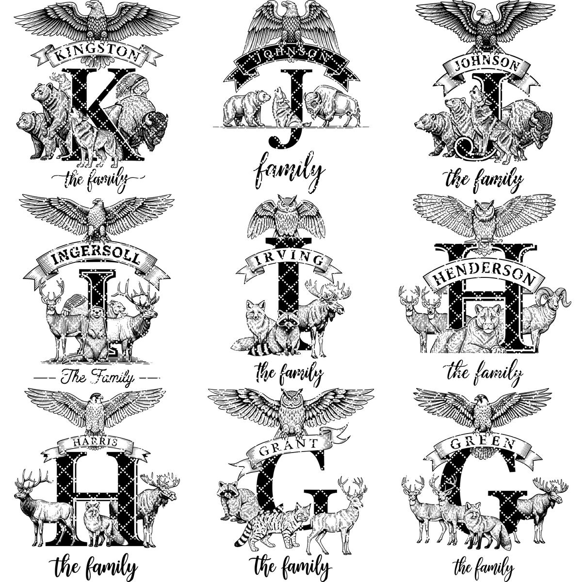 Monogramm Gravurbrett Bundle, 53 rustikale Designs für personalisierte Charcuterie Geschenke – Bild 13