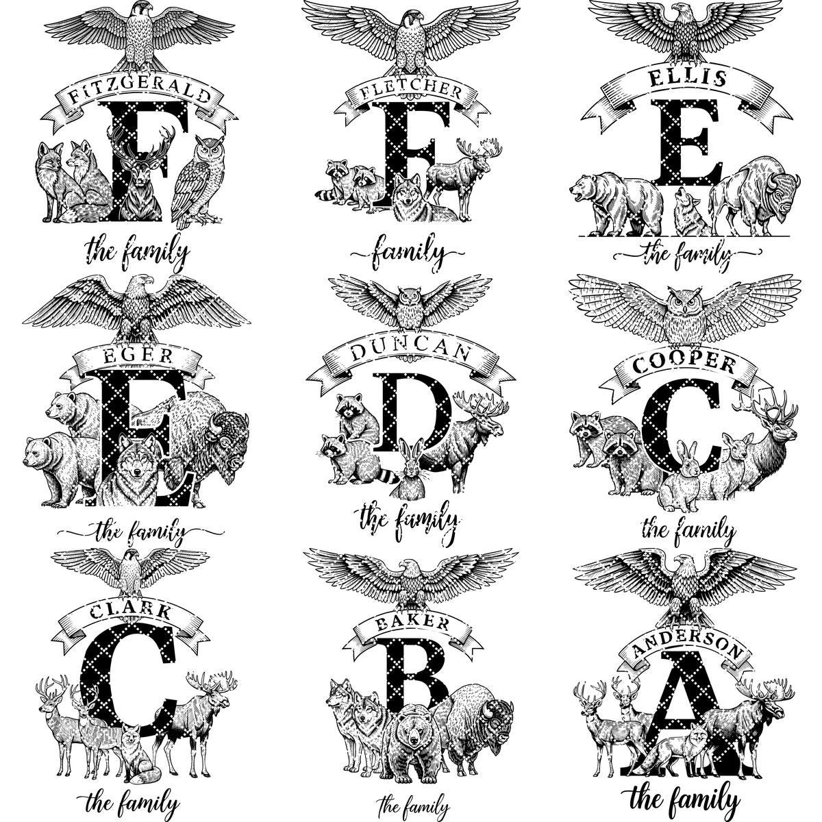 Monogramm Gravurbrett Bundle, 53 rustikale Designs für personalisierte Charcuterie Geschenke – Bild 14