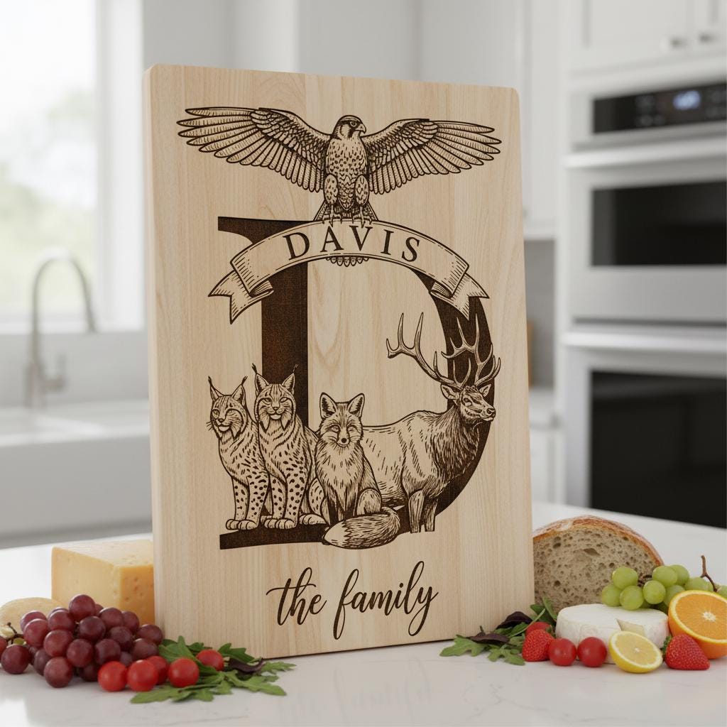 Monogramm Gravurbrett Bundle, 53 rustikale Designs für personalisierte Charcuterie Geschenke – Bild 3