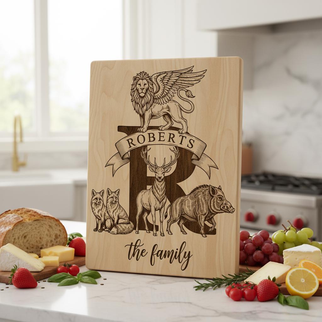 Monogramm Gravurbrett Bundle, 53 rustikale Designs für personalisierte Charcuterie Geschenke – Bild 7
