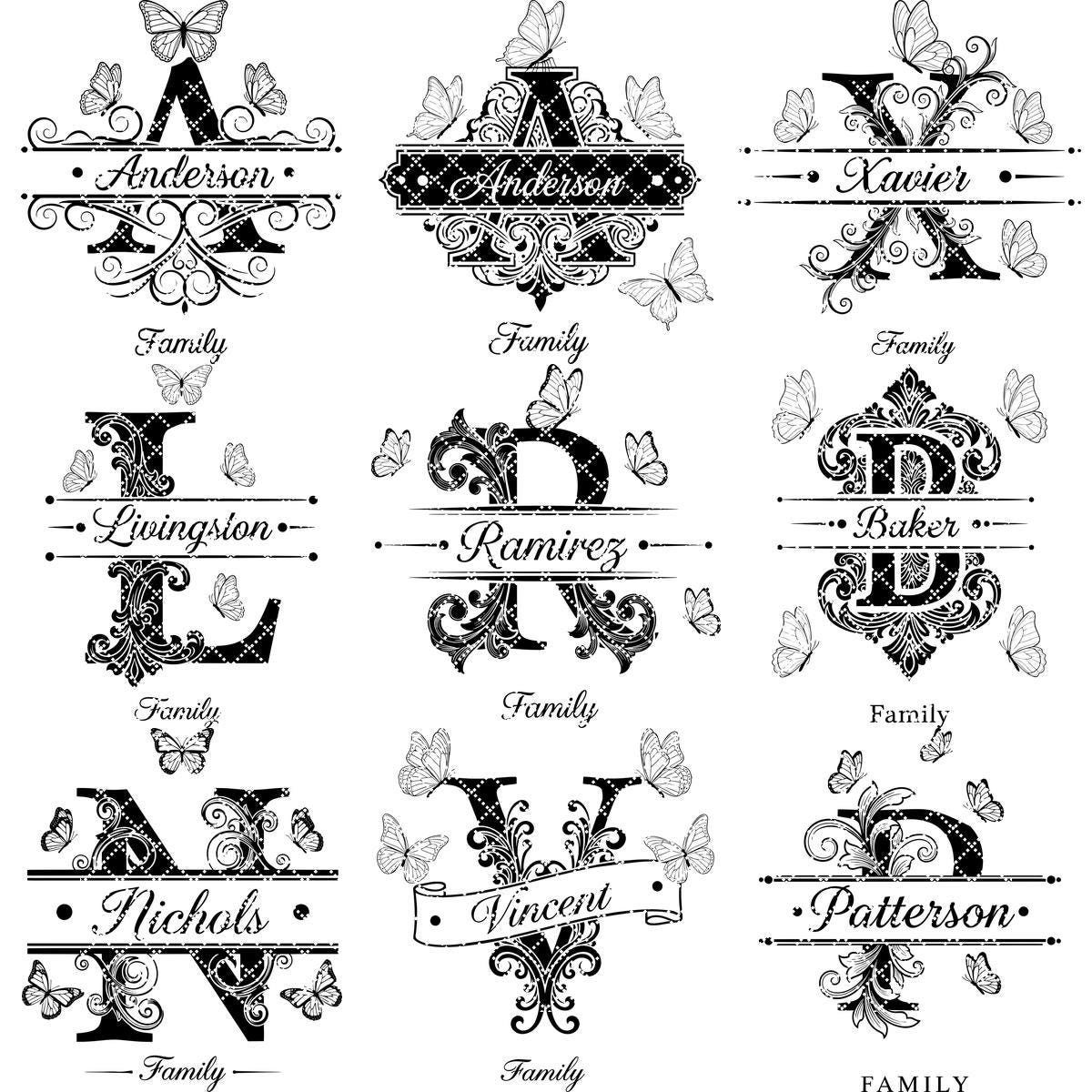 Modèles de planches à charcuterie personnalisées avec monogramme familial, fichiers de gravure, ensemble personnalisé – Image 10