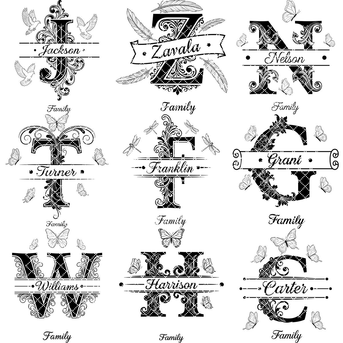 Modèles de planches à charcuterie personnalisées avec monogramme familial, fichiers de gravure, ensemble personnalisé – Image 12