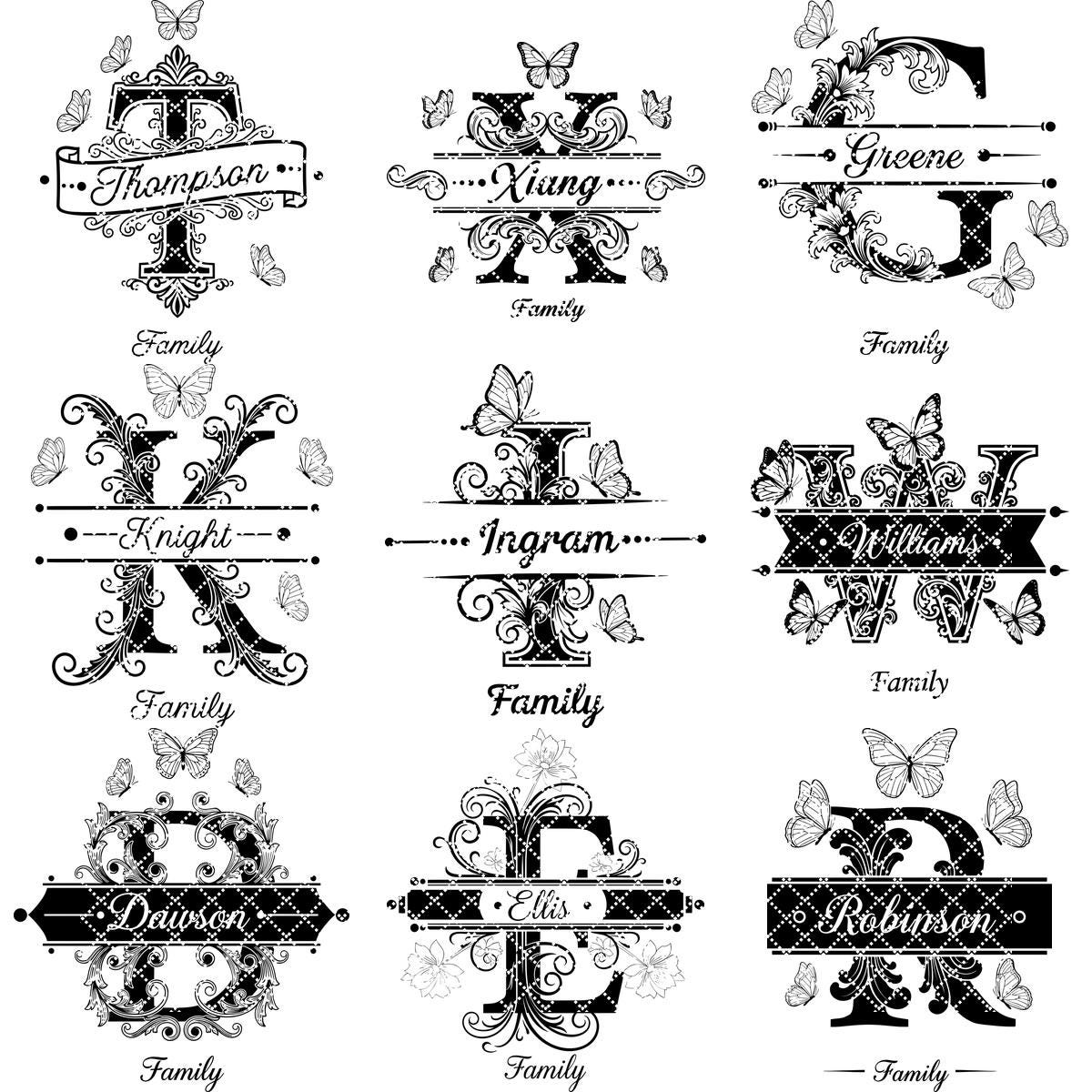 Modèles de planches à charcuterie personnalisées avec monogramme familial, fichiers de gravure, ensemble personnalisé – Image 13