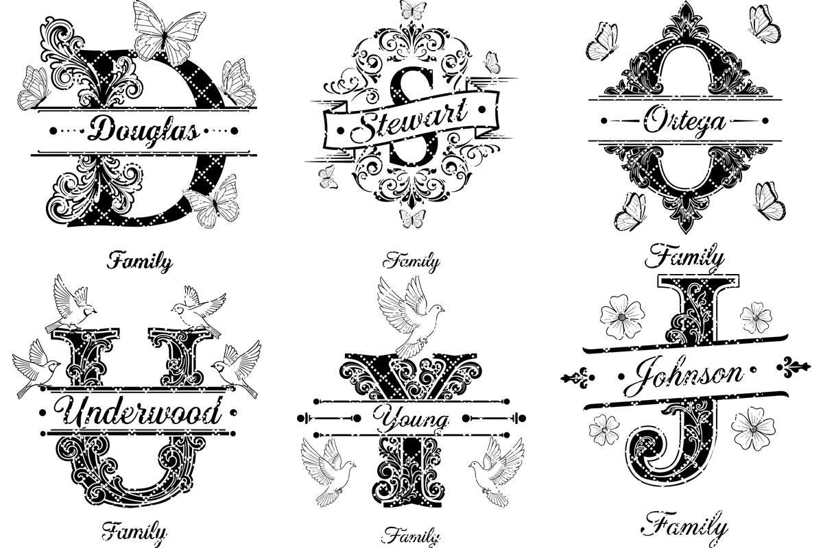 Modèles de planches à charcuterie personnalisées avec monogramme familial, fichiers de gravure, ensemble personnalisé – Image 15