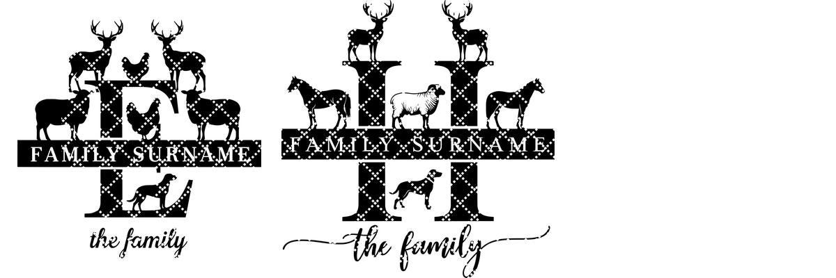 Monogramm Bauernhof Tier Bundle, 74 Lasergravur Designs, Charcuterie Board Dateien – Bild 18