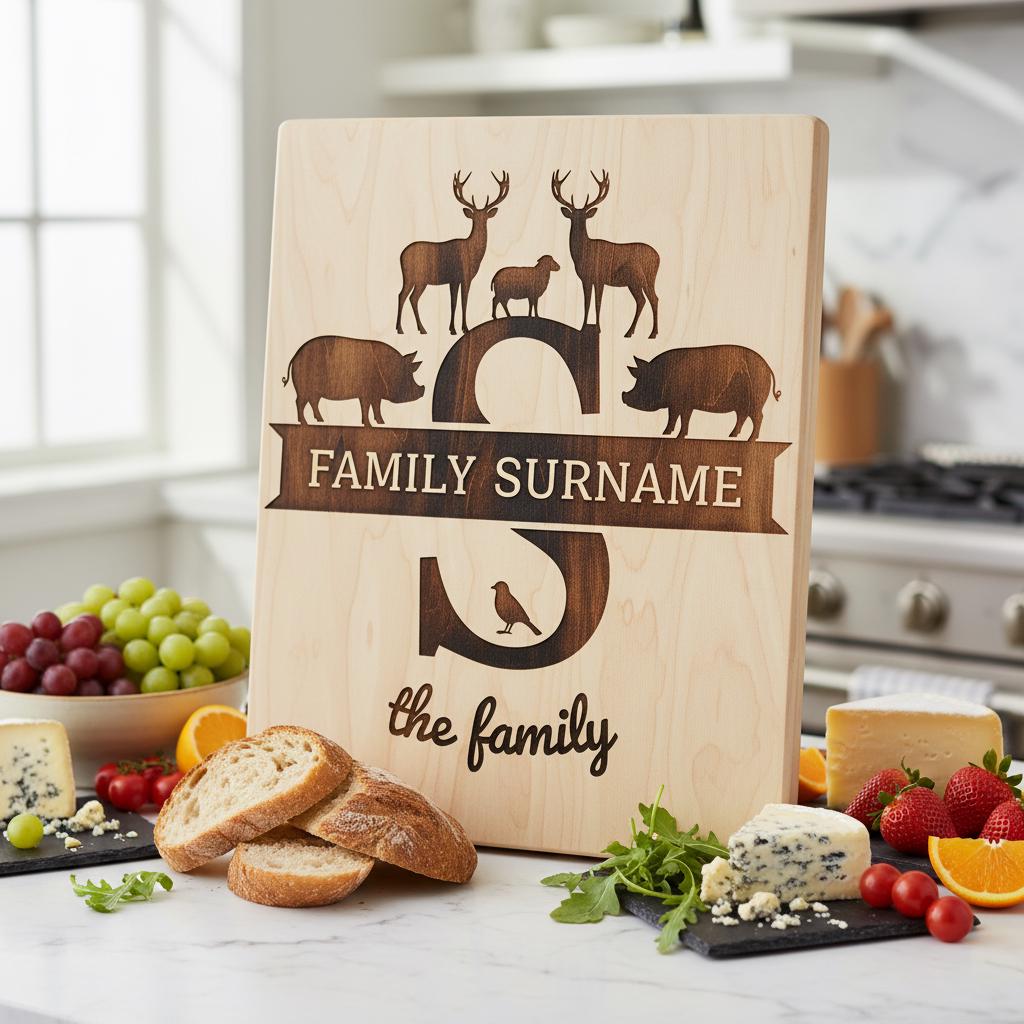 Monogramm Bauernhof Tier Bundle, 74 Lasergravur Designs, Charcuterie Board Dateien – Bild 8