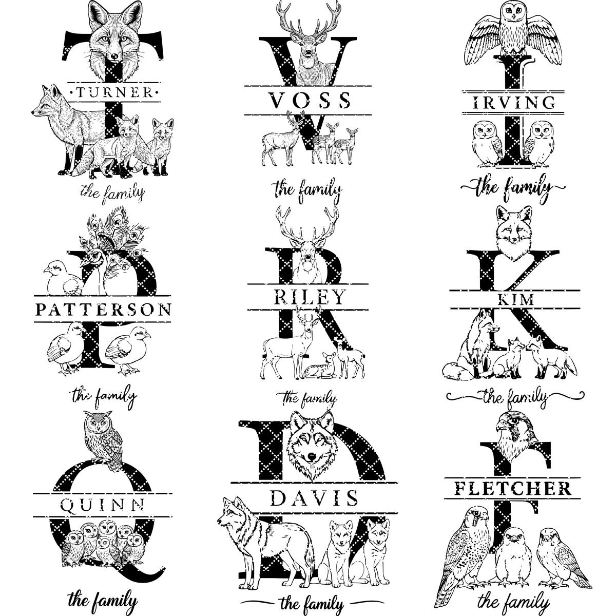 Fichier de gravure Monogramme Ferme Charcuterie, Pack Alphabet Nom de Famille – Image 10