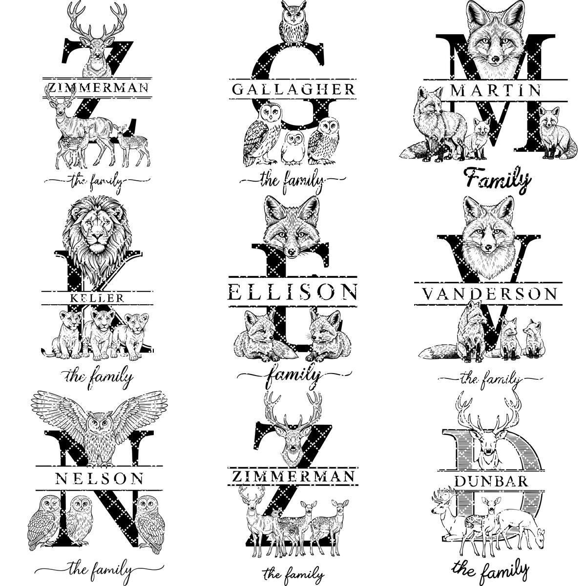 Fichier de gravure Monogramme Ferme Charcuterie, Pack Alphabet Nom de Famille – Image 14