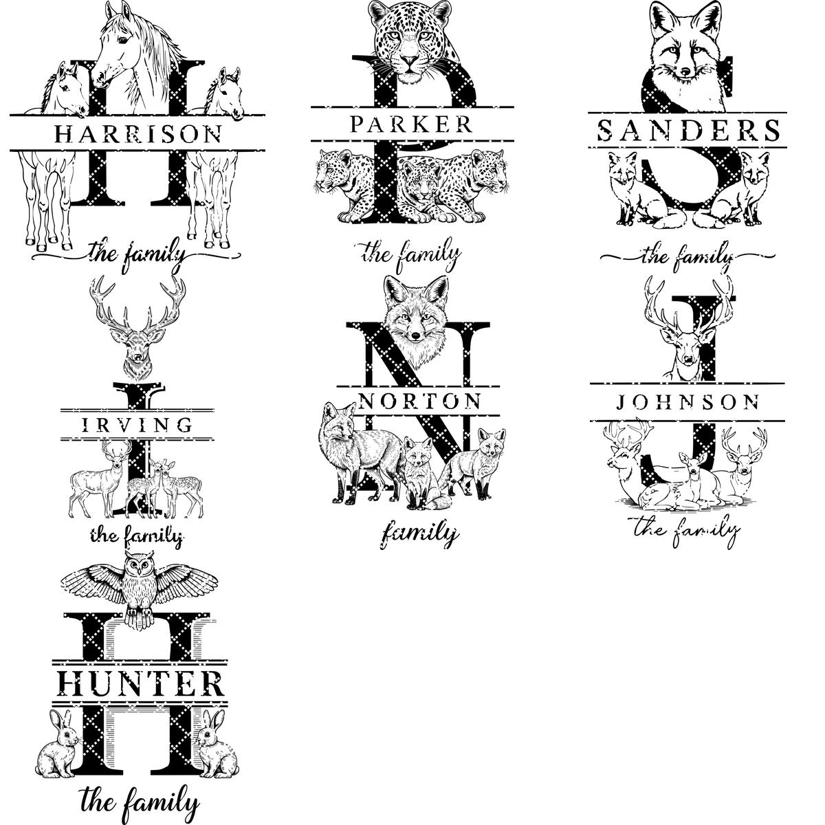 Fichier de gravure Monogramme Ferme Charcuterie, Pack Alphabet Nom de Famille – Image 15