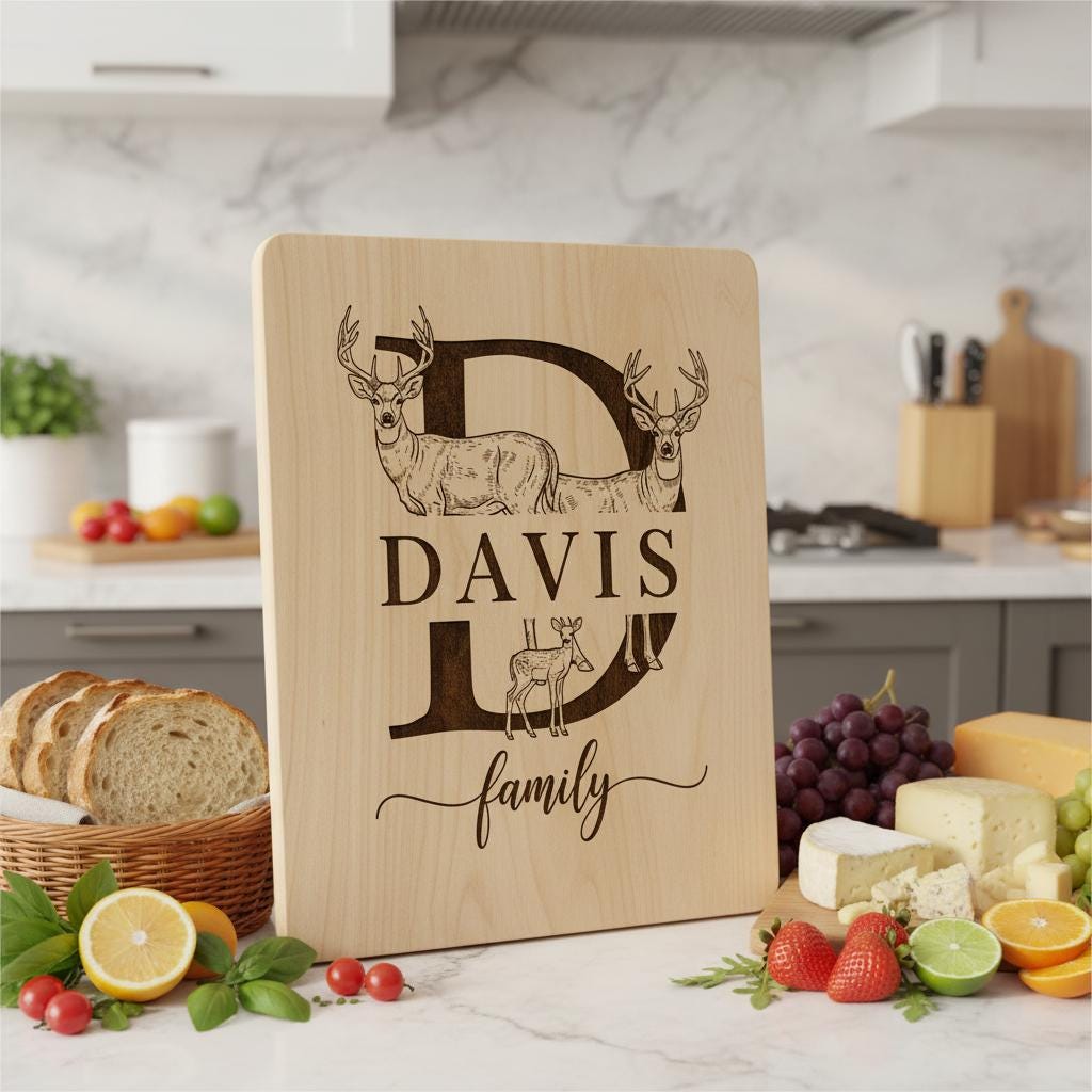 Monogramm Laser Gravur Tier Designs Bundle für Wurstplatten, Geschenke, Schilder – Bild 3