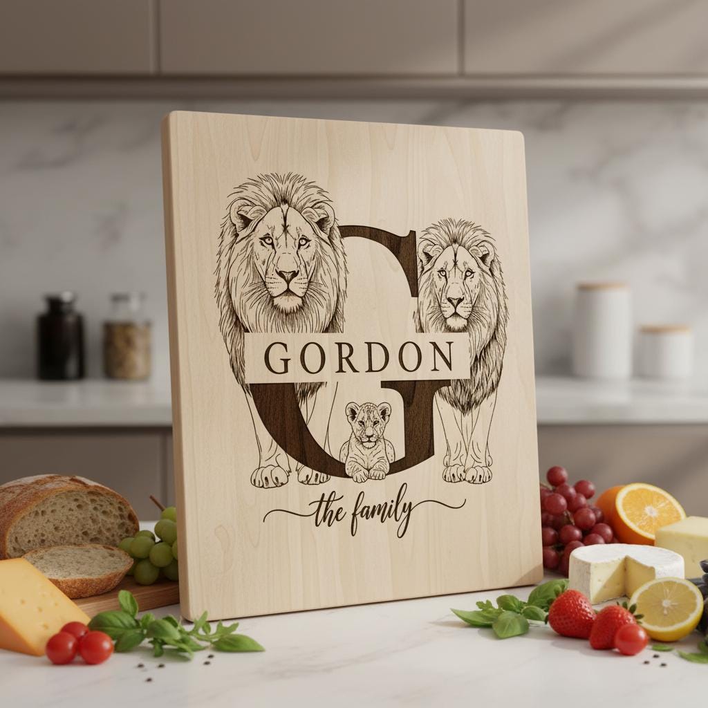 Monogramm Laser Gravur Tier Designs Bundle für Wurstplatten, Geschenke, Schilder – Bild 4