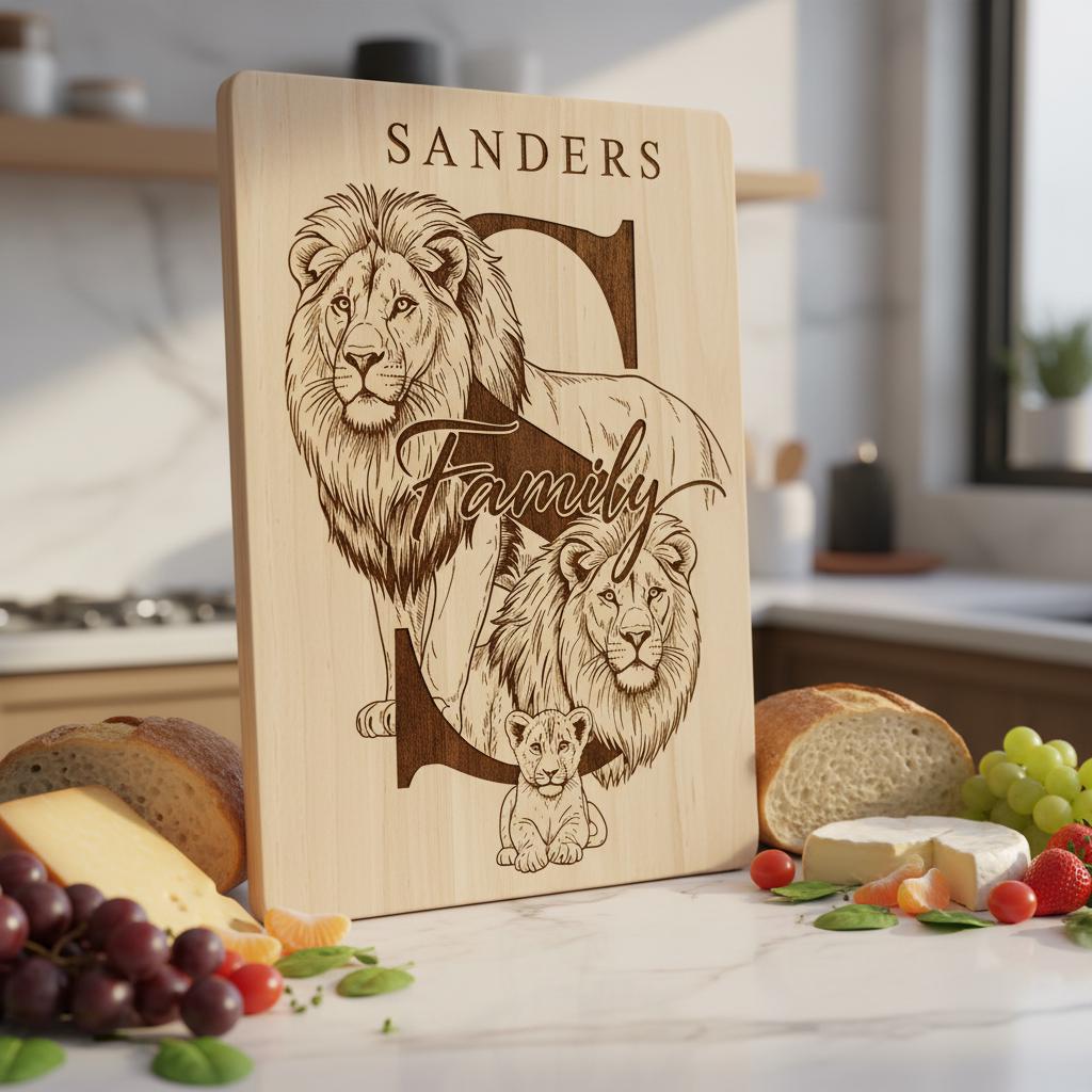 Monogramm Laser Gravur Tier Designs Bundle für Wurstplatten, Geschenke, Schilder – Bild 8