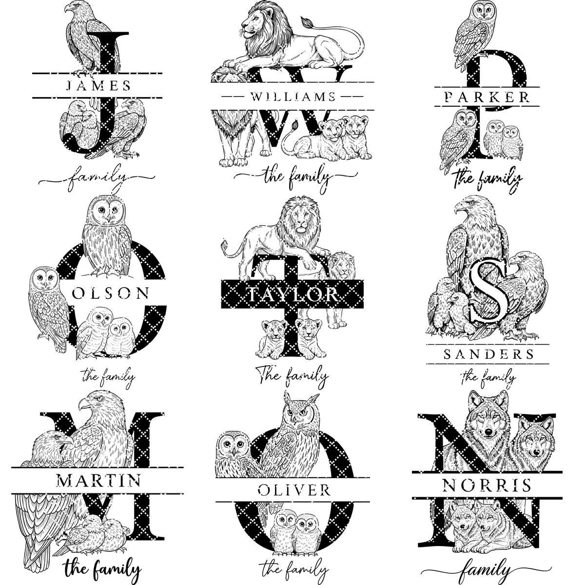 Monogramm Schwan Laser Gravur Designs, personalisierte Charcuterie-Board Rahmen, Familienname – Bild 14