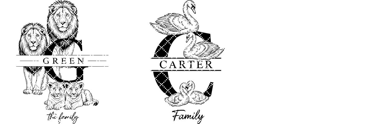 Monogramm Schwan Laser Gravur Designs, personalisierte Charcuterie-Board Rahmen, Familienname – Bild 18